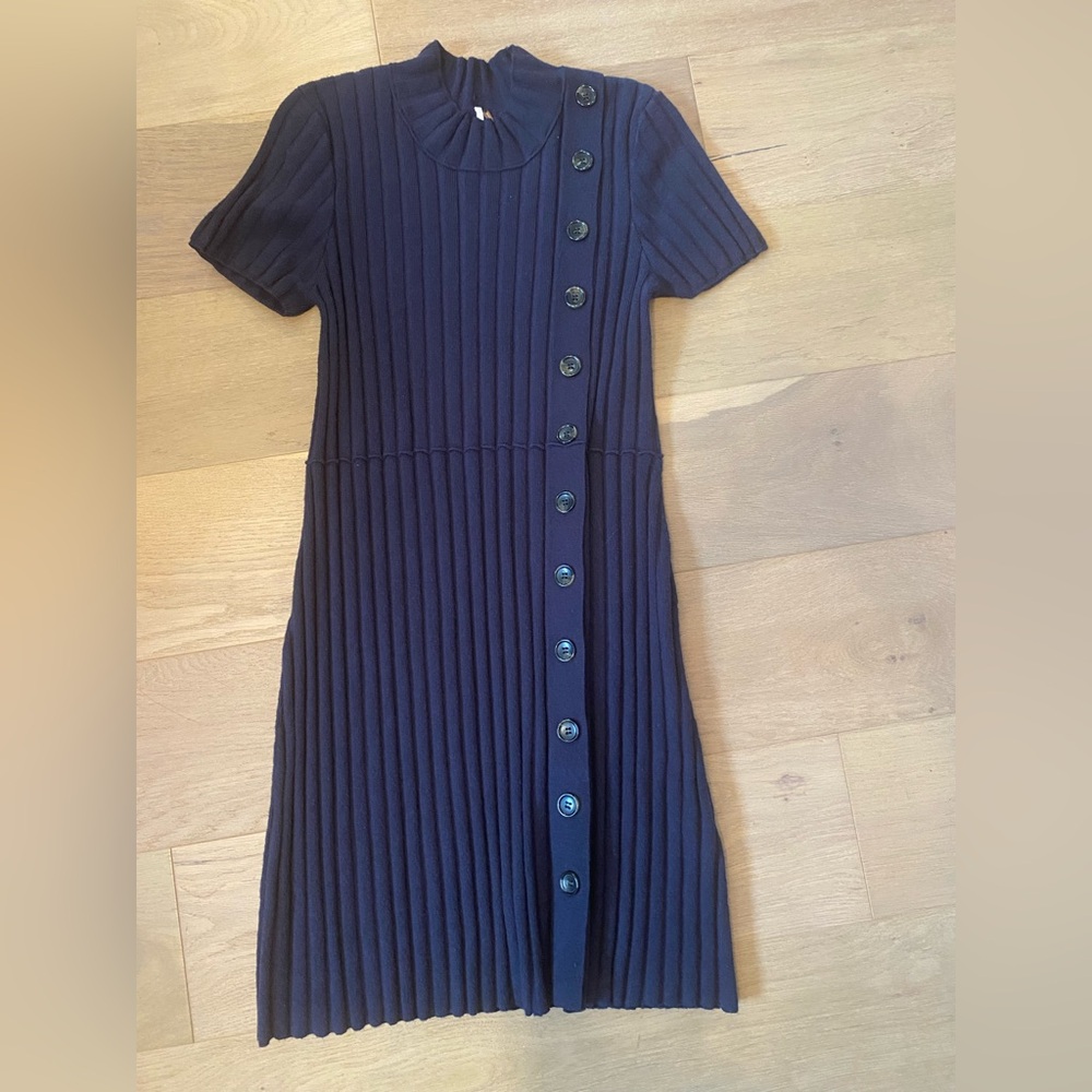 Free People navy Ribbed sweater Dress